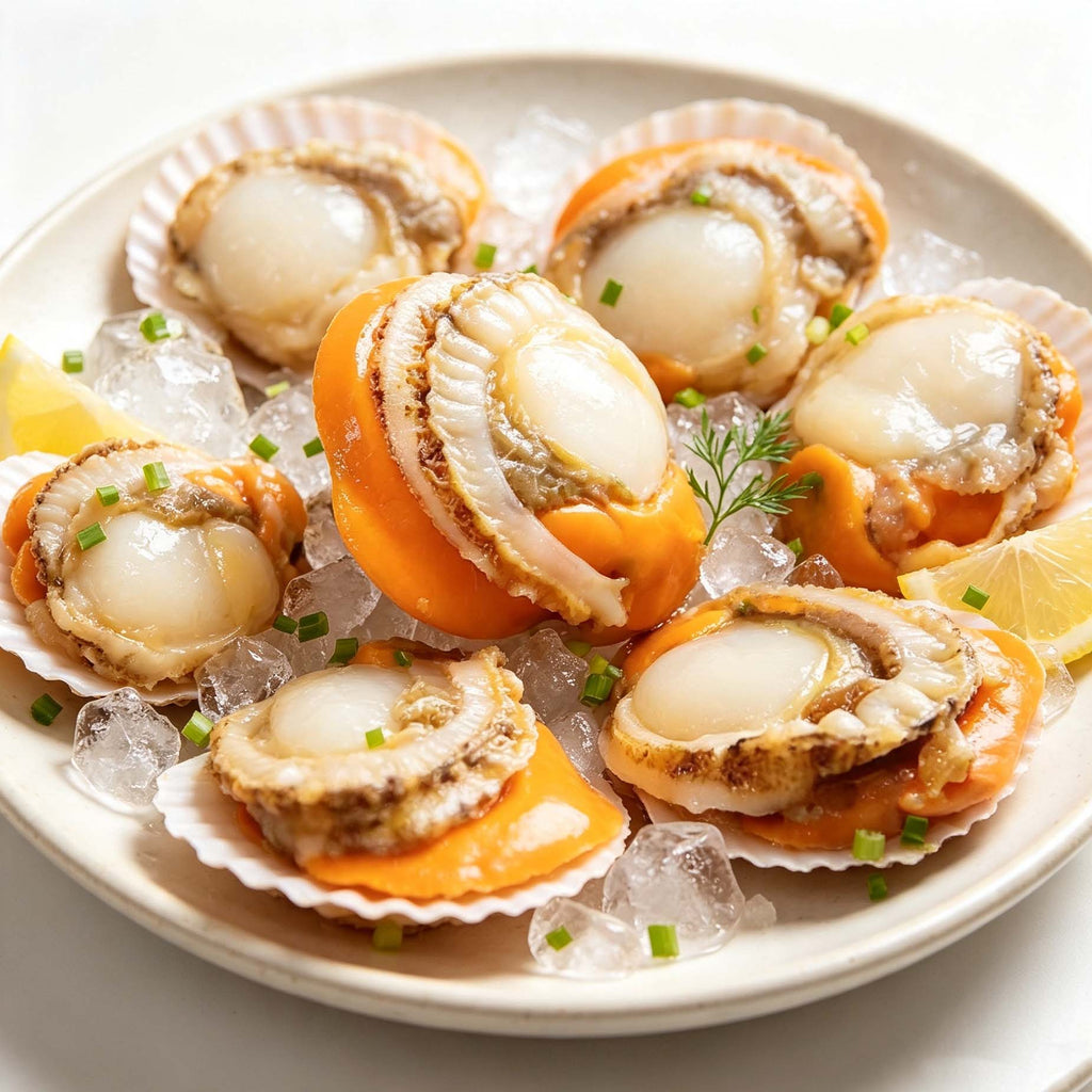 Frozen Scallop Meat with Coral – Sweet, Plump & Shell-Free